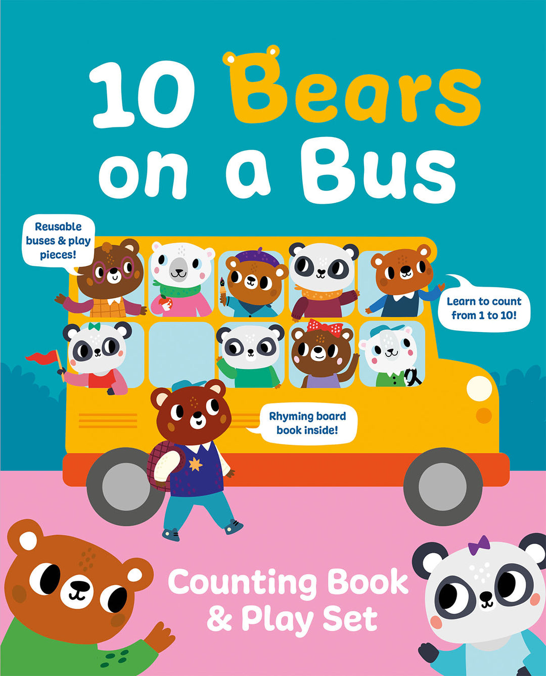 Cover image for 10 Bears on a Bus ISBN 9781835550359